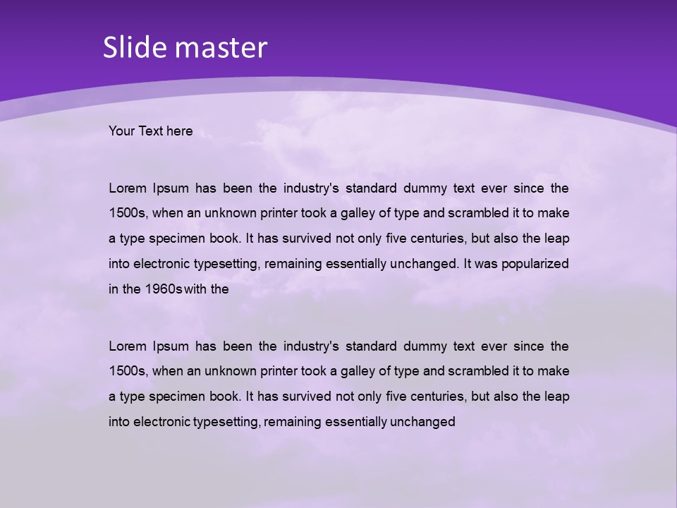 A Purple Sky With Clouds Powerpoint Template PowerPoint Template