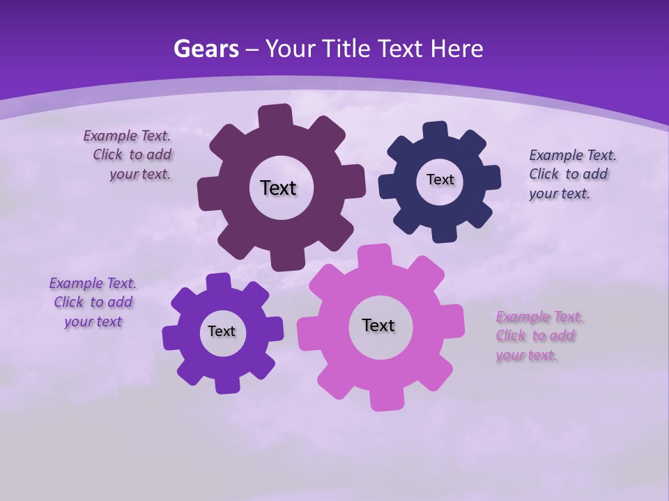 A Purple Sky With Clouds Powerpoint Template PowerPoint Template