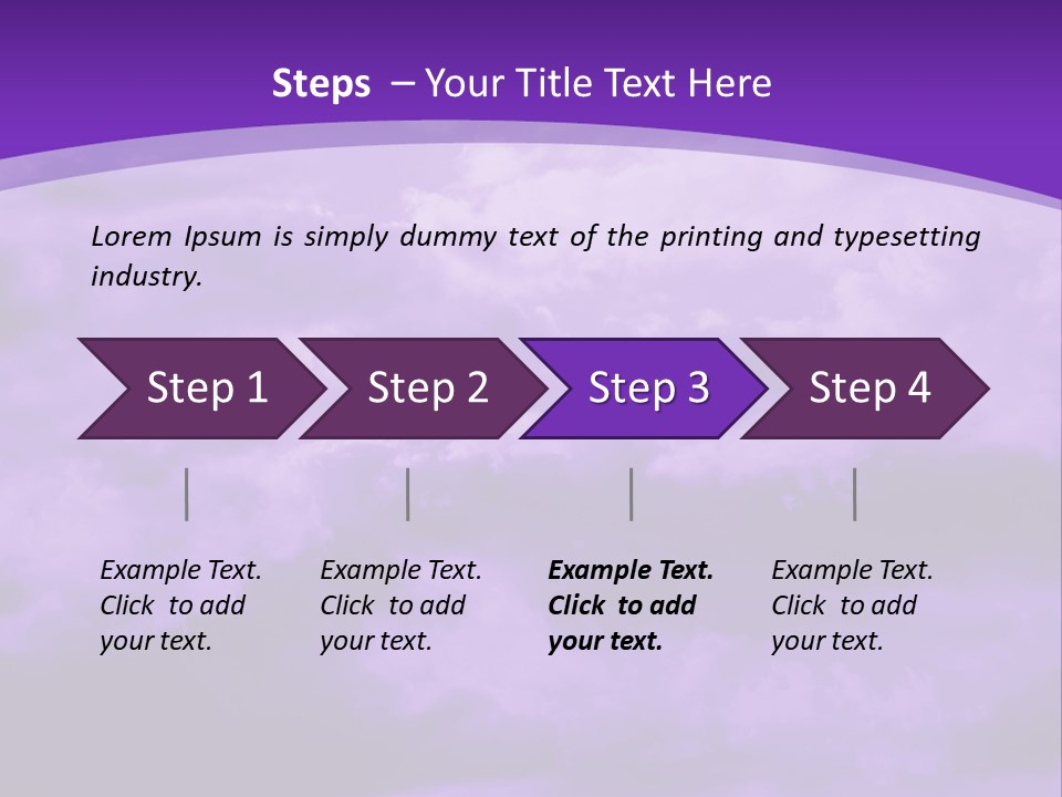 A Purple Sky With Clouds Powerpoint Template PowerPoint Template