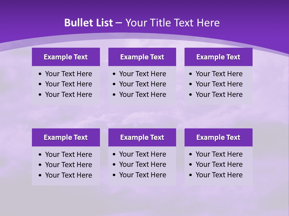 A Purple Sky With Clouds Powerpoint Template PowerPoint Template