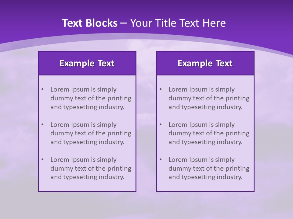A Purple Sky With Clouds Powerpoint Template PowerPoint Template