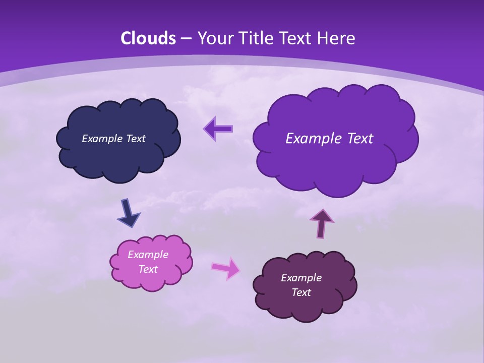 A Purple Sky With Clouds Powerpoint Template PowerPoint Template