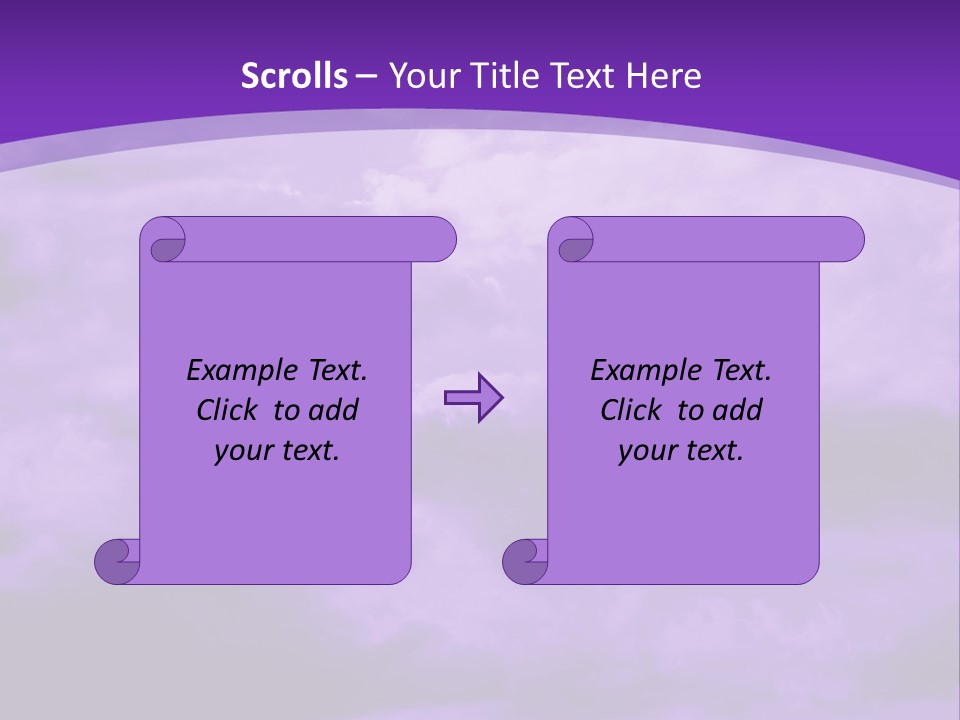 A Purple Sky With Clouds Powerpoint Template PowerPoint Template