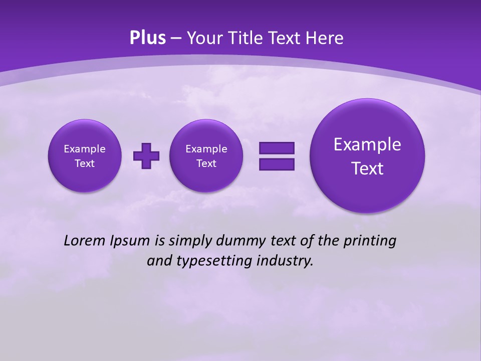 A Purple Sky With Clouds Powerpoint Template PowerPoint Template