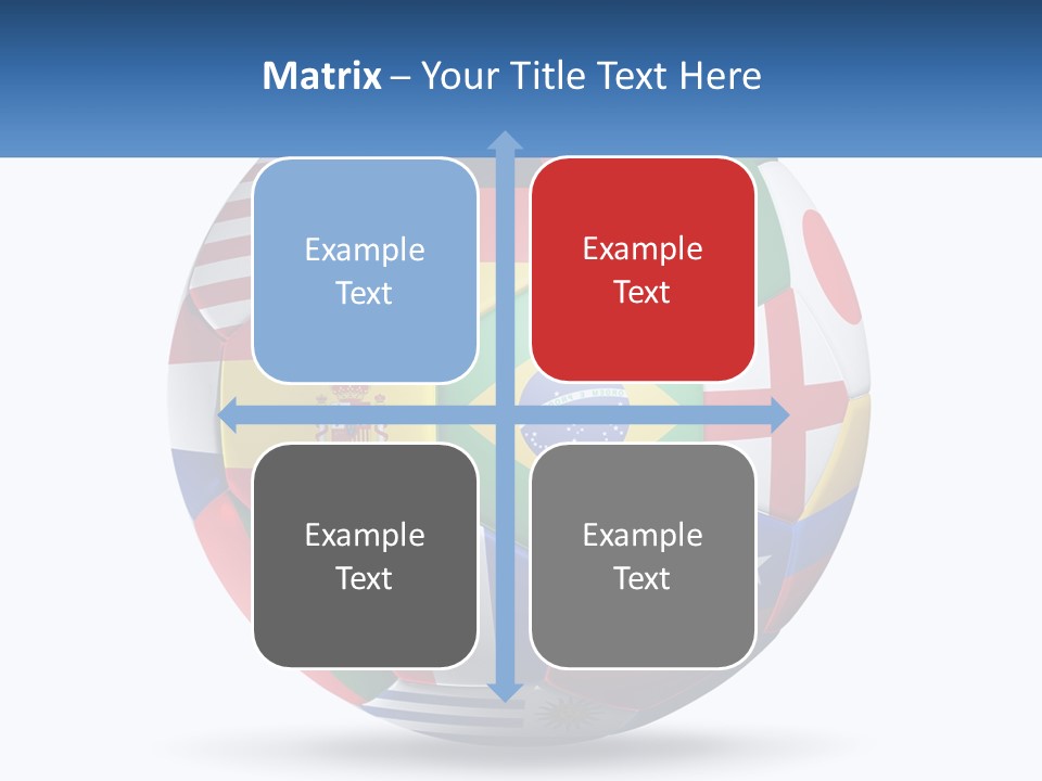 A Soccer Ball With Flags Of The Countries On It PowerPoint Template
