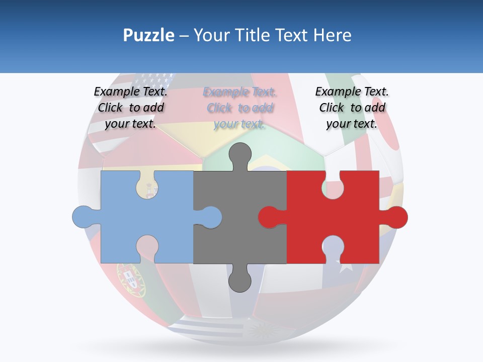 A Soccer Ball With Flags Of The Countries On It PowerPoint Template