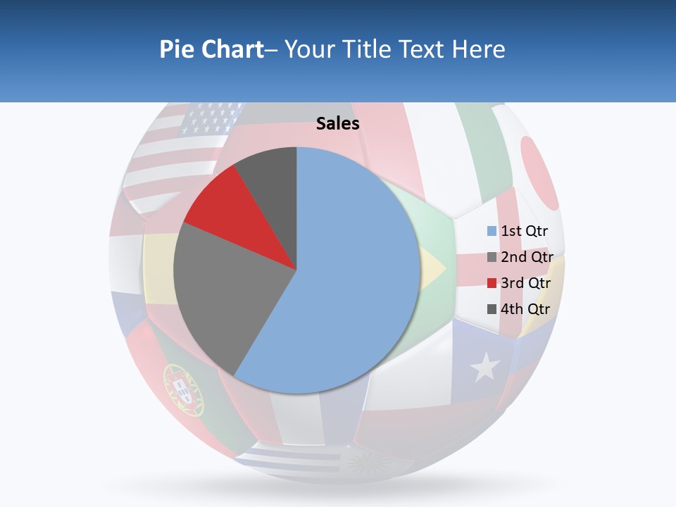 A Soccer Ball With Flags Of The Countries On It PowerPoint Template