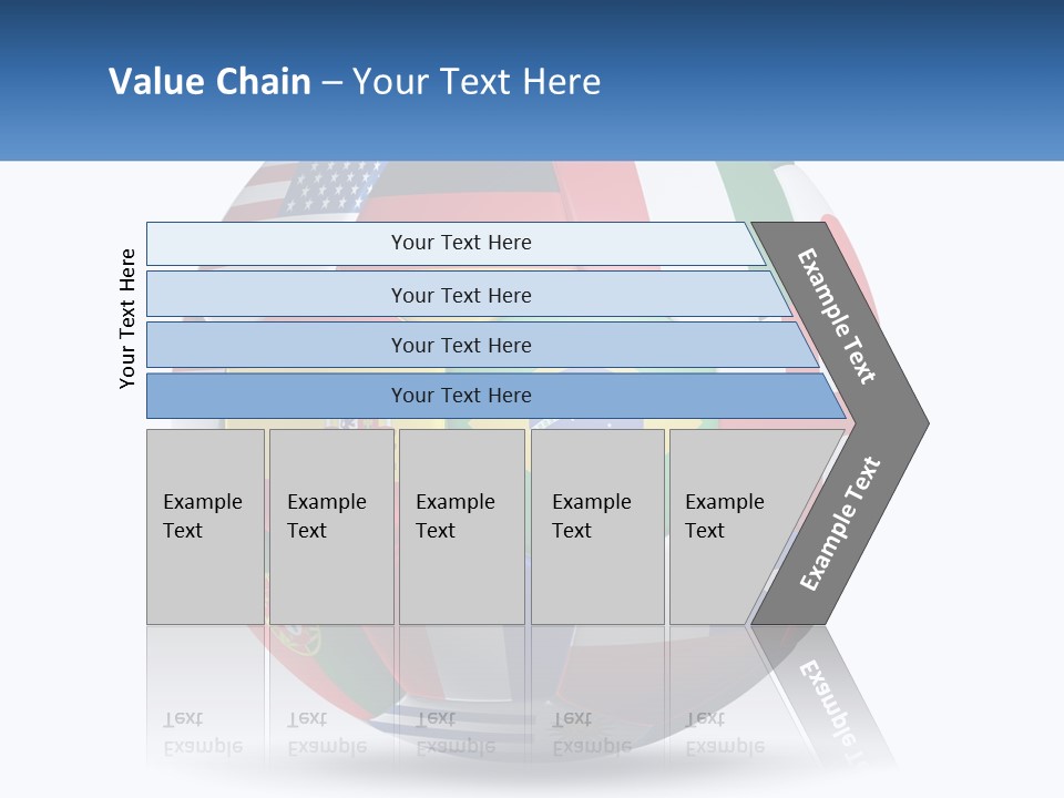 A Soccer Ball With Flags Of The Countries On It PowerPoint Template