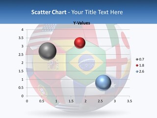 A Soccer Ball With Flags Of The Countries On It PowerPoint Template