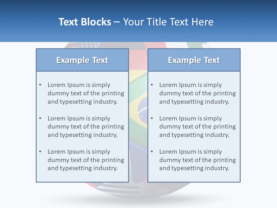 A Soccer Ball With Flags Of The Countries On It PowerPoint Template