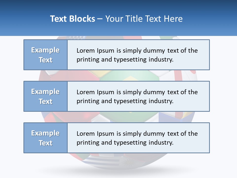 A Soccer Ball With Flags Of The Countries On It PowerPoint Template