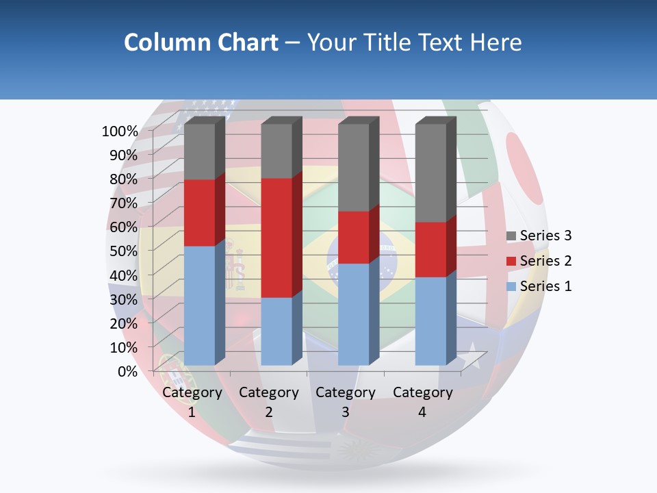 A Soccer Ball With Flags Of The Countries On It PowerPoint Template