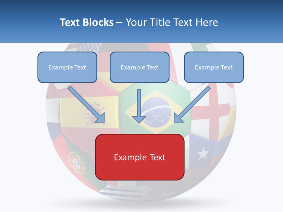 A Soccer Ball With Flags Of The Countries On It PowerPoint Template