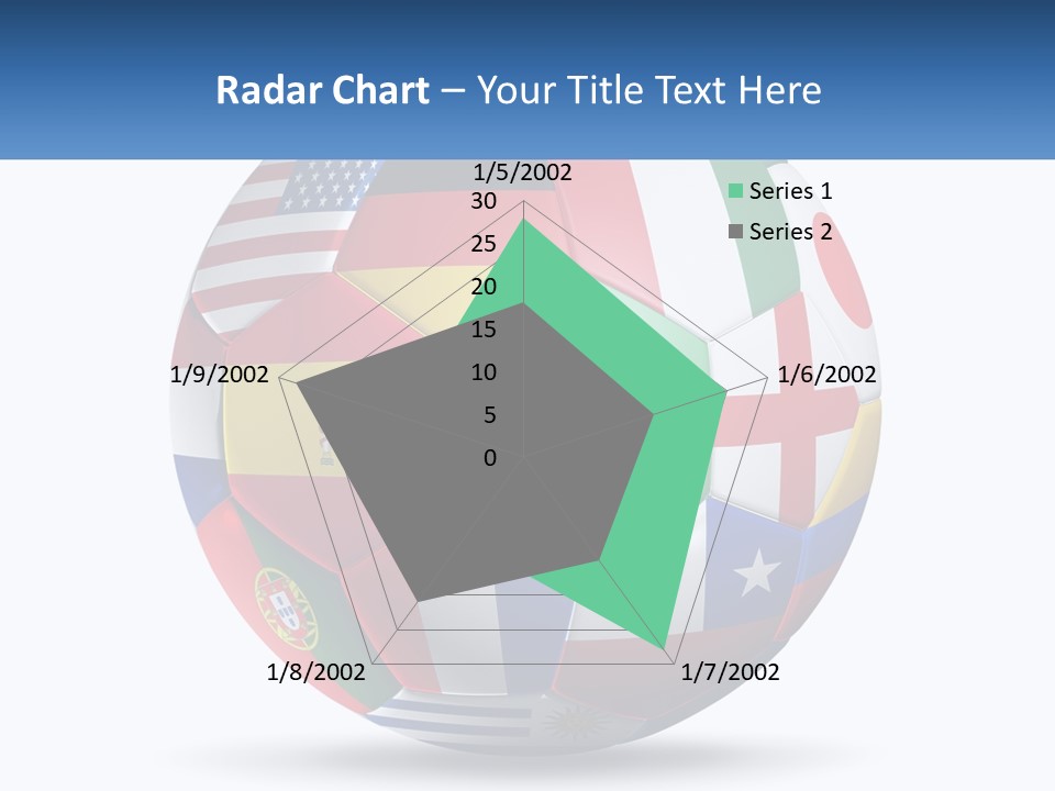 A Soccer Ball With Flags Of The Countries On It PowerPoint Template