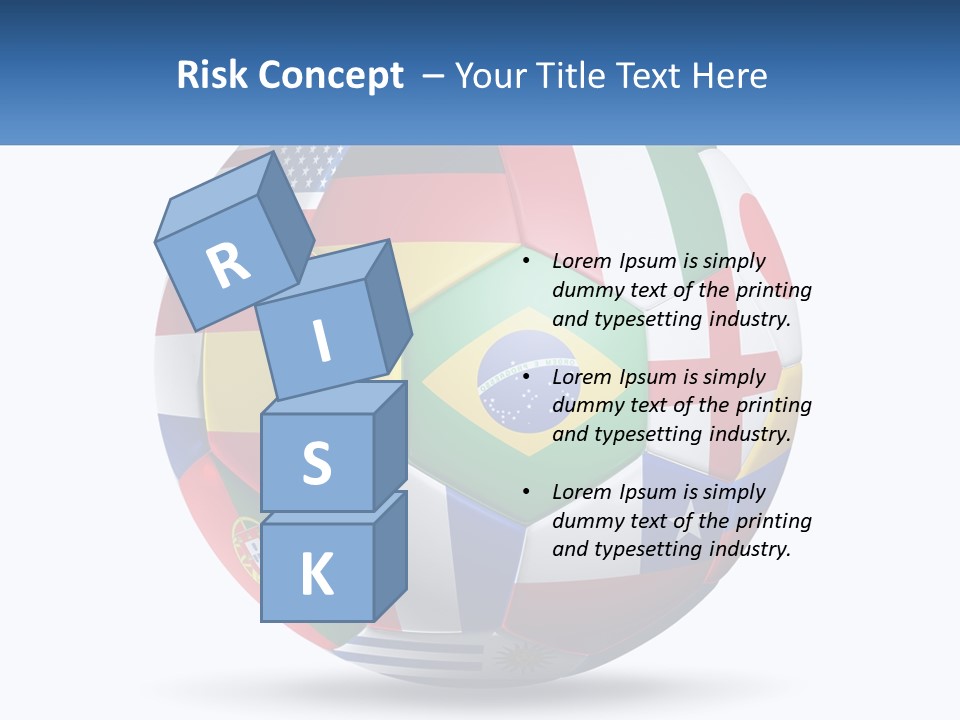 A Soccer Ball With Flags Of The Countries On It PowerPoint Template