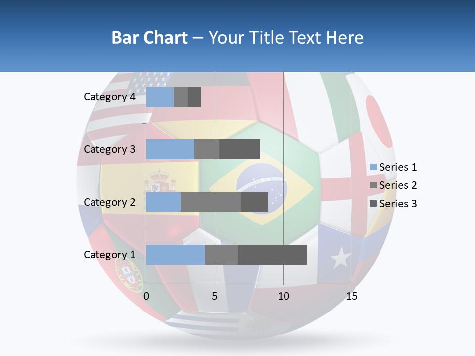 A Soccer Ball With Flags Of The Countries On It PowerPoint Template