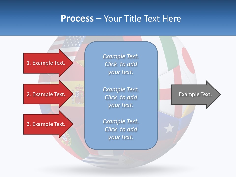 A Soccer Ball With Flags Of The Countries On It PowerPoint Template