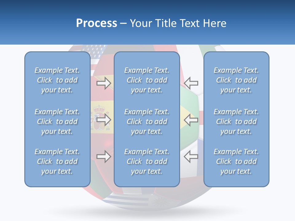 A Soccer Ball With Flags Of The Countries On It PowerPoint Template