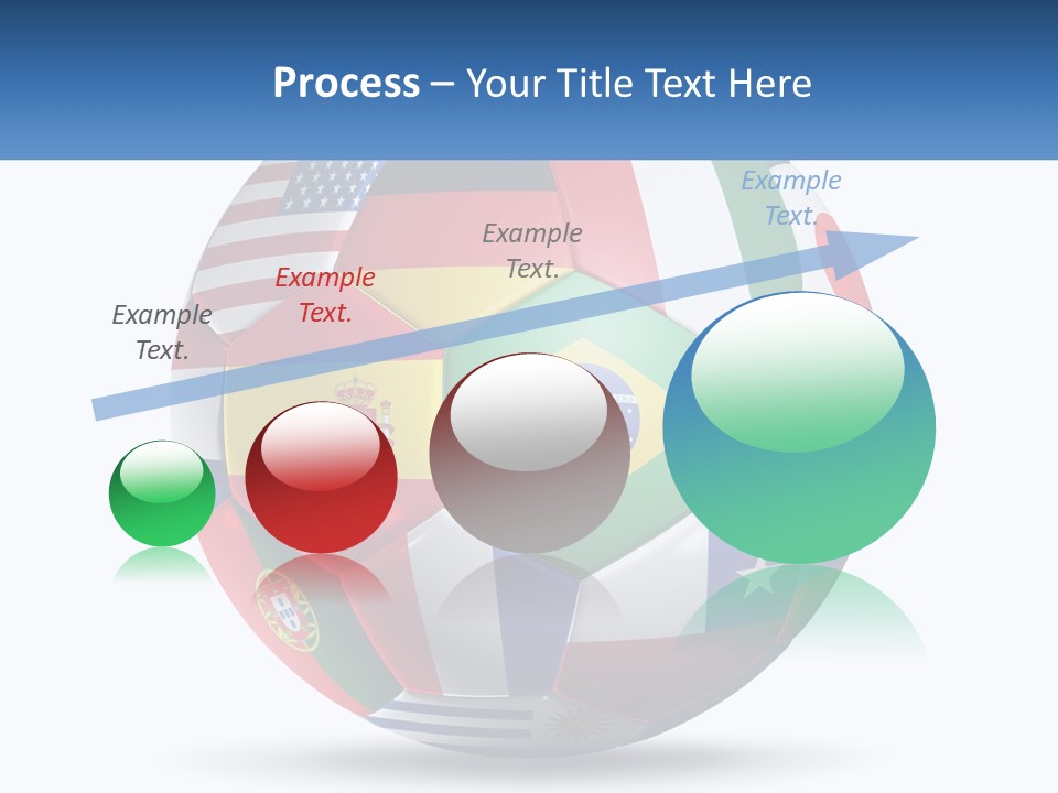 A Soccer Ball With Flags Of The Countries On It PowerPoint Template