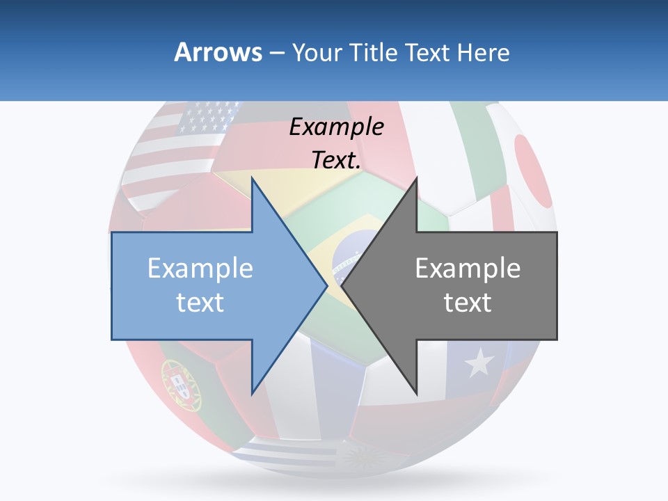 A Soccer Ball With Flags Of The Countries On It PowerPoint Template