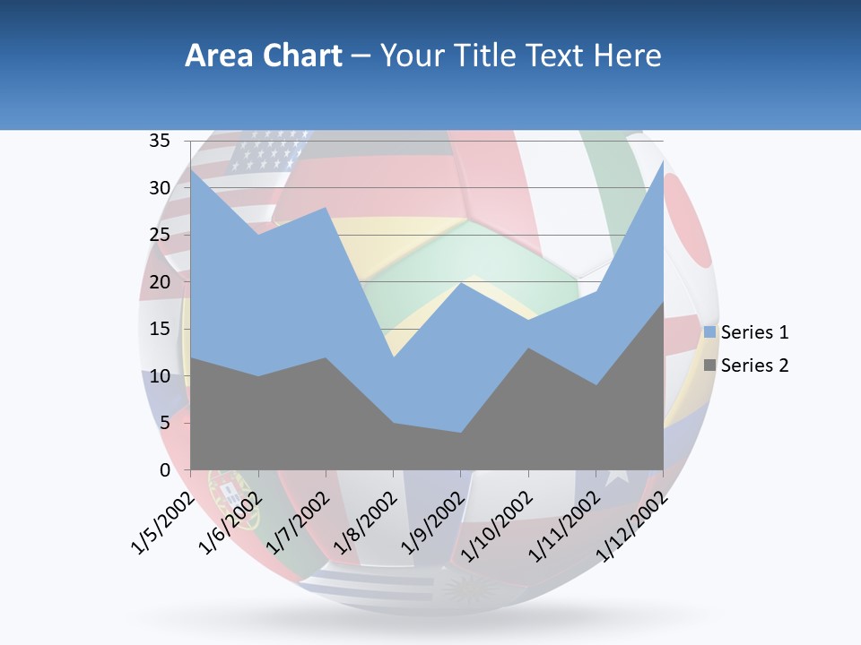 A Soccer Ball With Flags Of The Countries On It PowerPoint Template