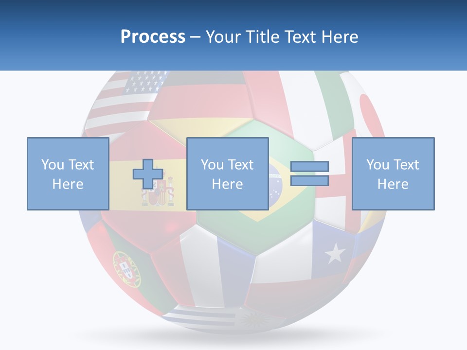 A Soccer Ball With Flags Of The Countries On It PowerPoint Template