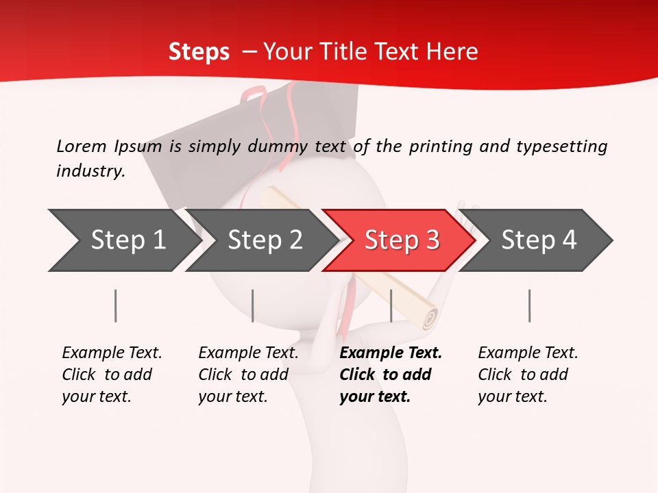 A Person With A Graduation Cap On His Head PowerPoint Template