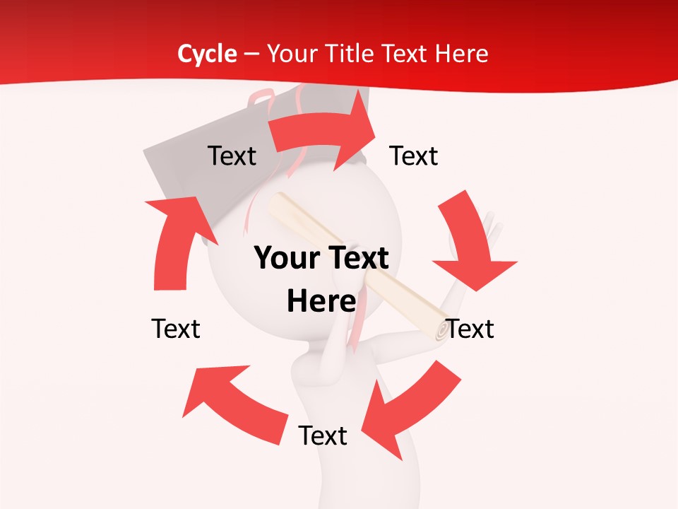 A Person With A Graduation Cap On His Head PowerPoint Template