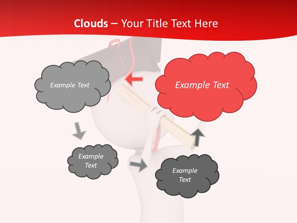 A Person With A Graduation Cap On His Head PowerPoint Template