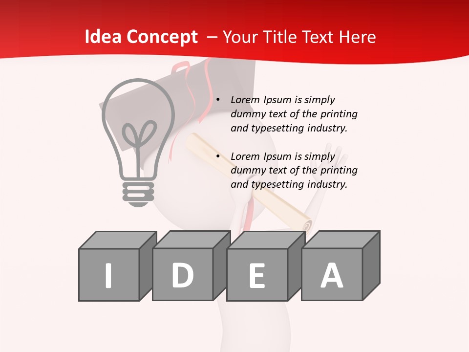 A Person With A Graduation Cap On His Head PowerPoint Template