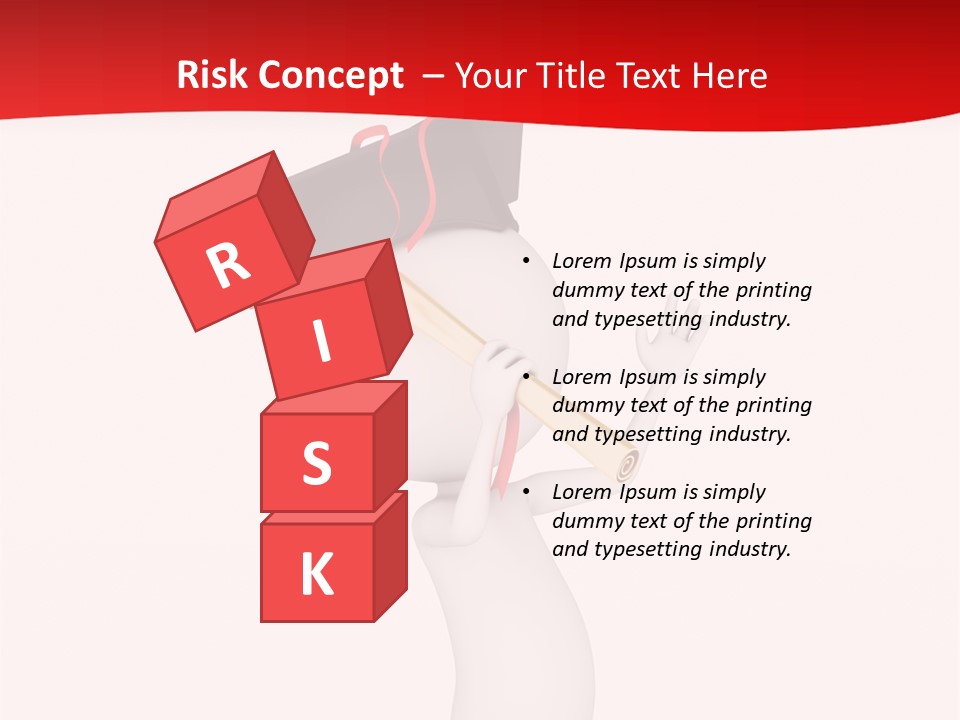 A Person With A Graduation Cap On His Head PowerPoint Template