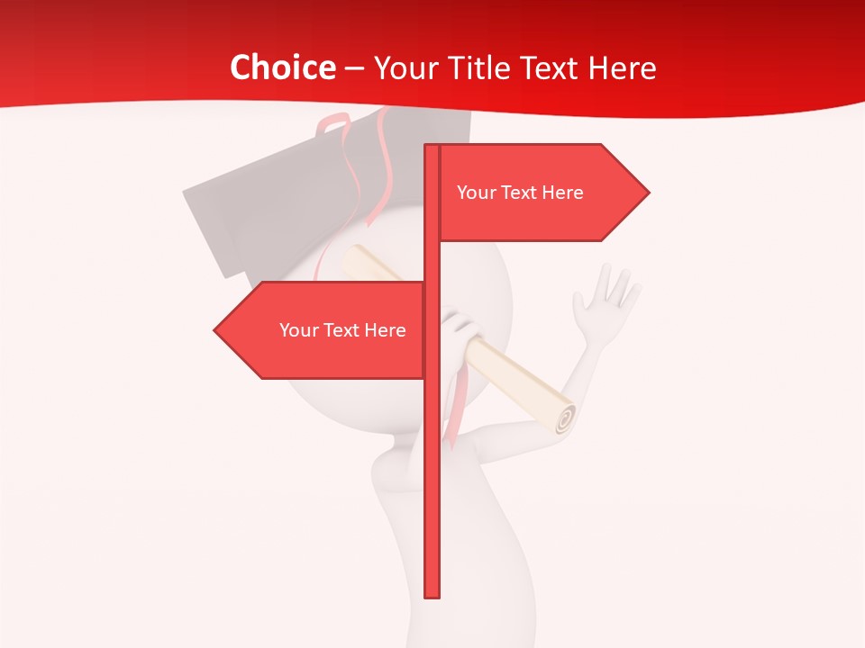 A Person With A Graduation Cap On His Head PowerPoint Template