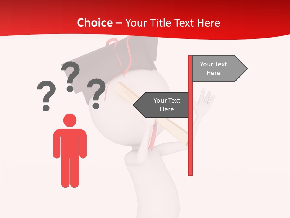 A Person With A Graduation Cap On His Head PowerPoint Template
