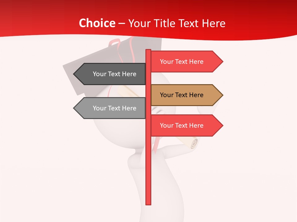 A Person With A Graduation Cap On His Head PowerPoint Template