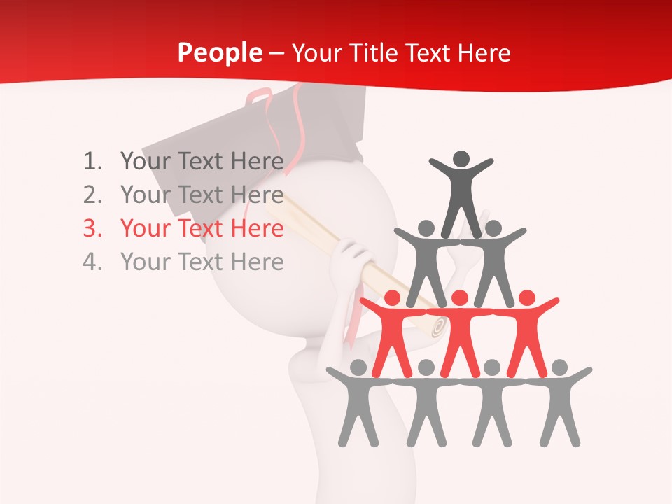 A Person With A Graduation Cap On His Head PowerPoint Template