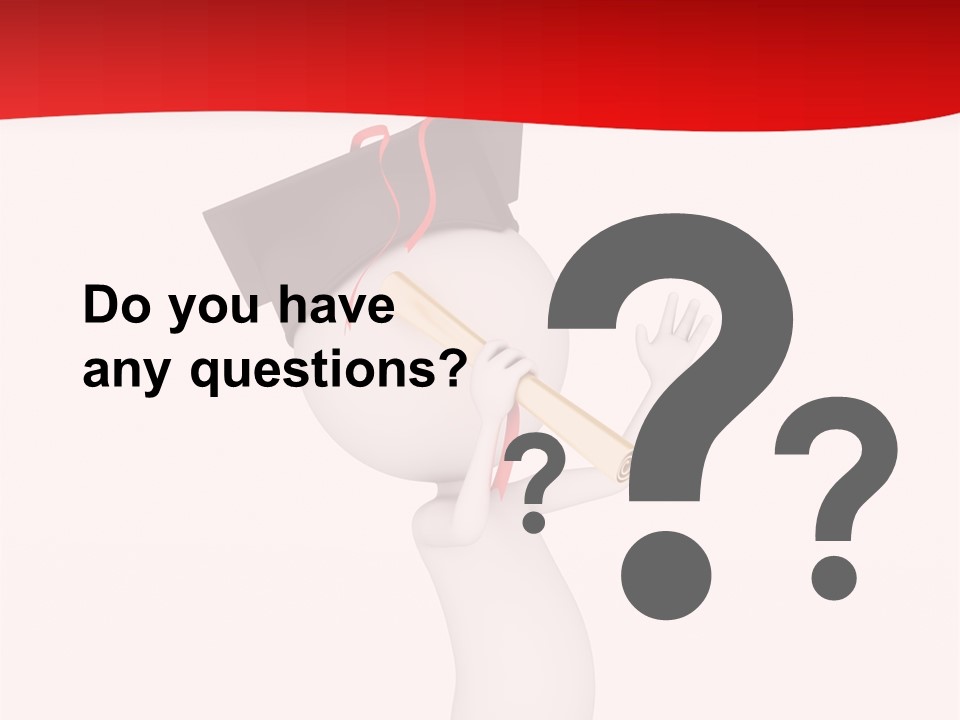 A Person With A Graduation Cap On His Head PowerPoint Template