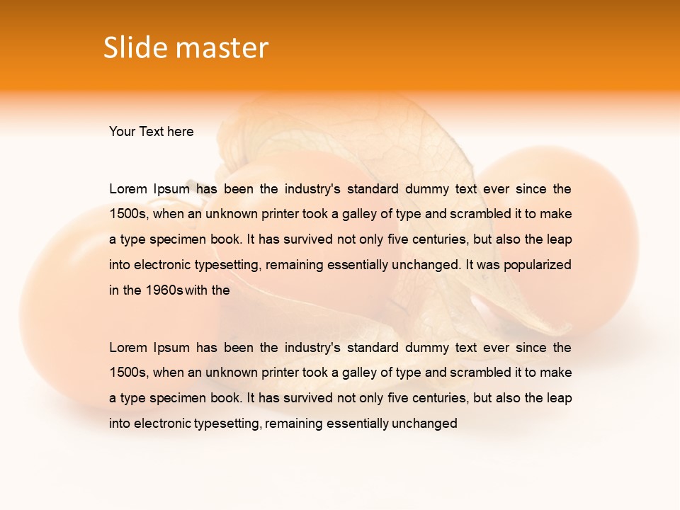 A Group Of Tomatoes With Leaves On A White Background PowerPoint Template