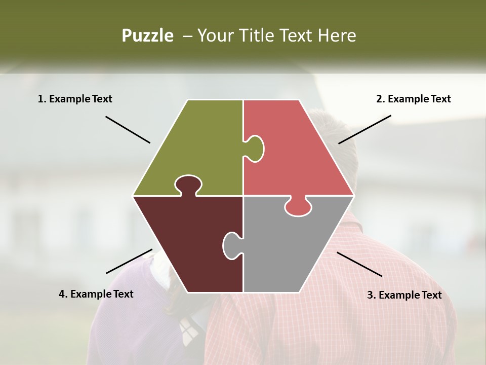 A Young Boy And A Young Girl Hugging In Front Of A House PowerPoint Template