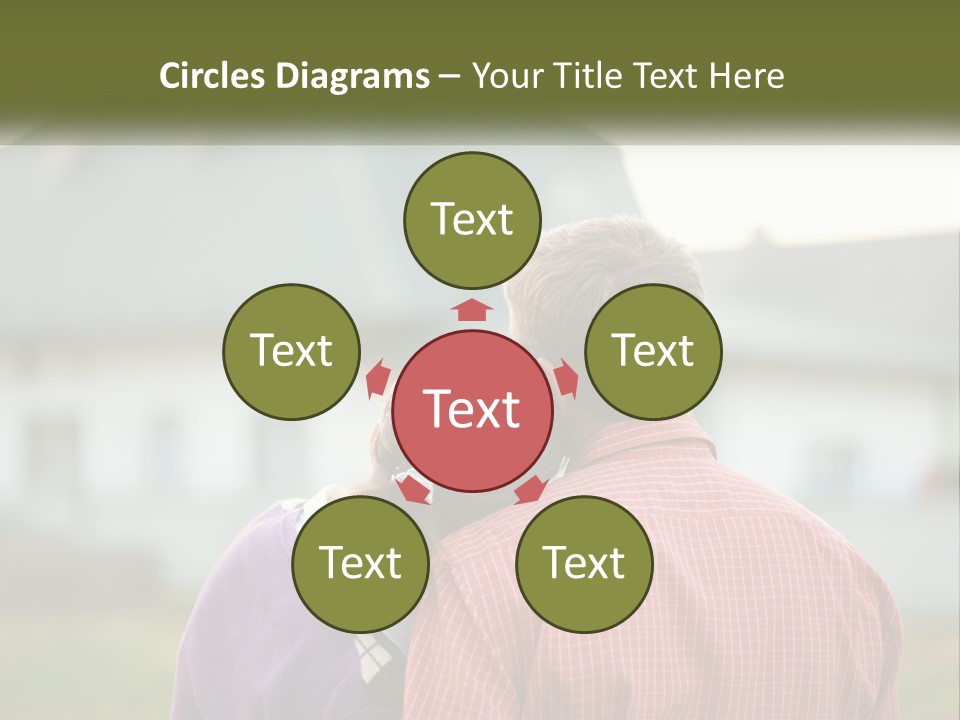 A Young Boy And A Young Girl Hugging In Front Of A House PowerPoint Template