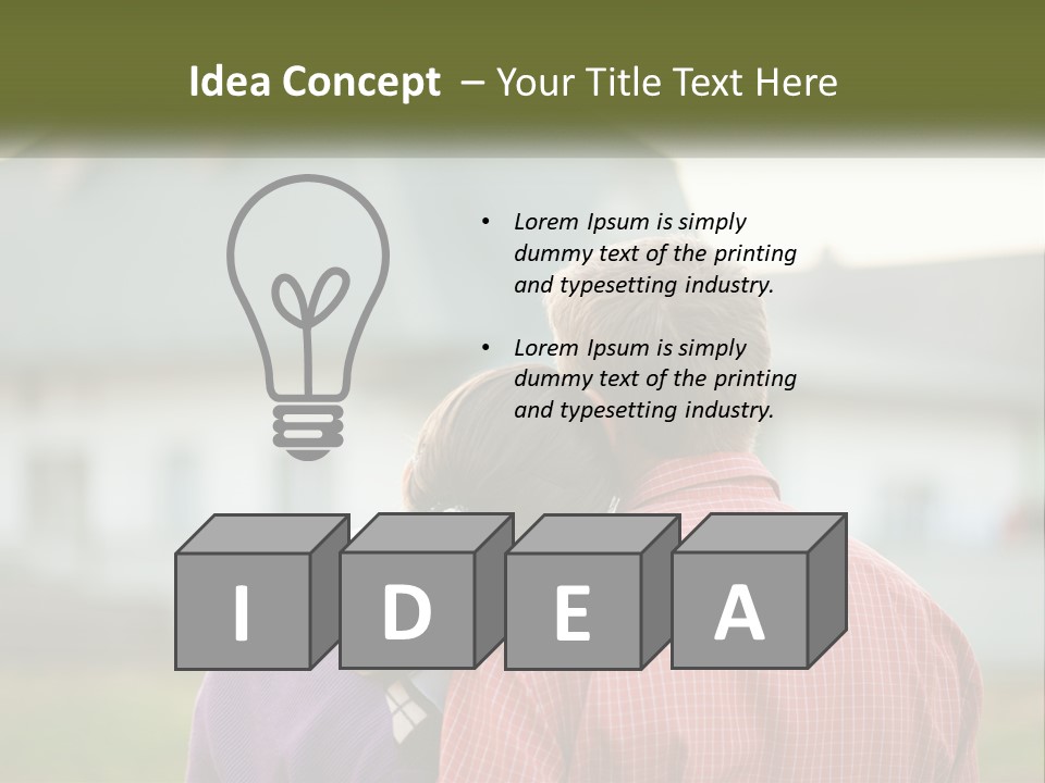 A Young Boy And A Young Girl Hugging In Front Of A House PowerPoint Template