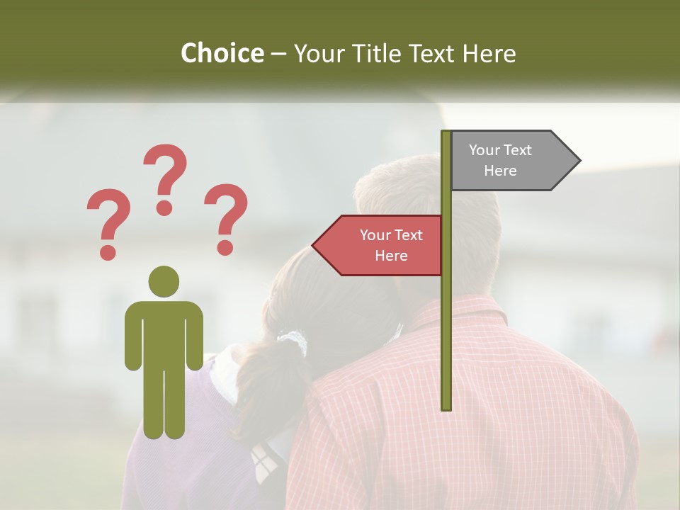 A Young Boy And A Young Girl Hugging In Front Of A House PowerPoint Template