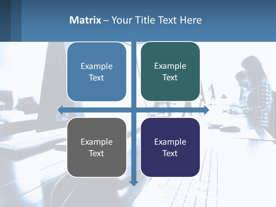 A Man Sitting In Front Of A Computer Monitor PowerPoint Template