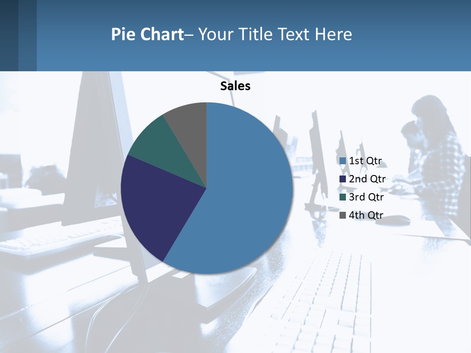 A Man Sitting In Front Of A Computer Monitor PowerPoint Template