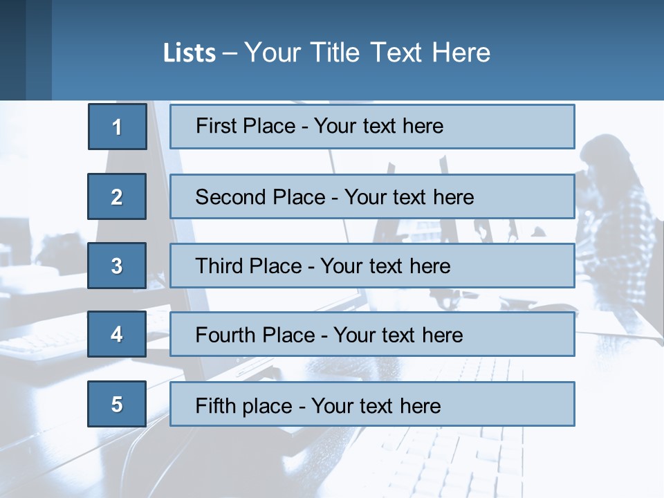 A Man Sitting In Front Of A Computer Monitor PowerPoint Template