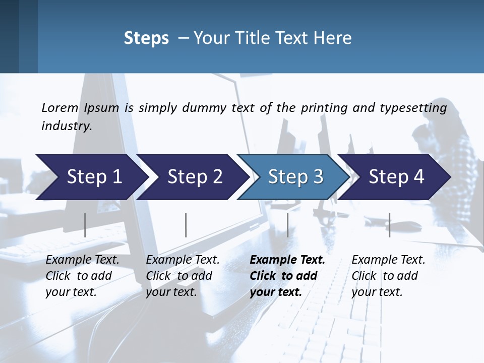A Man Sitting In Front Of A Computer Monitor PowerPoint Template