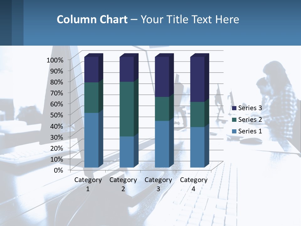 A Man Sitting In Front Of A Computer Monitor PowerPoint Template