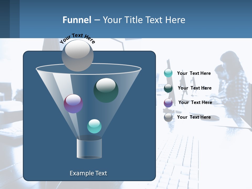 A Man Sitting In Front Of A Computer Monitor PowerPoint Template