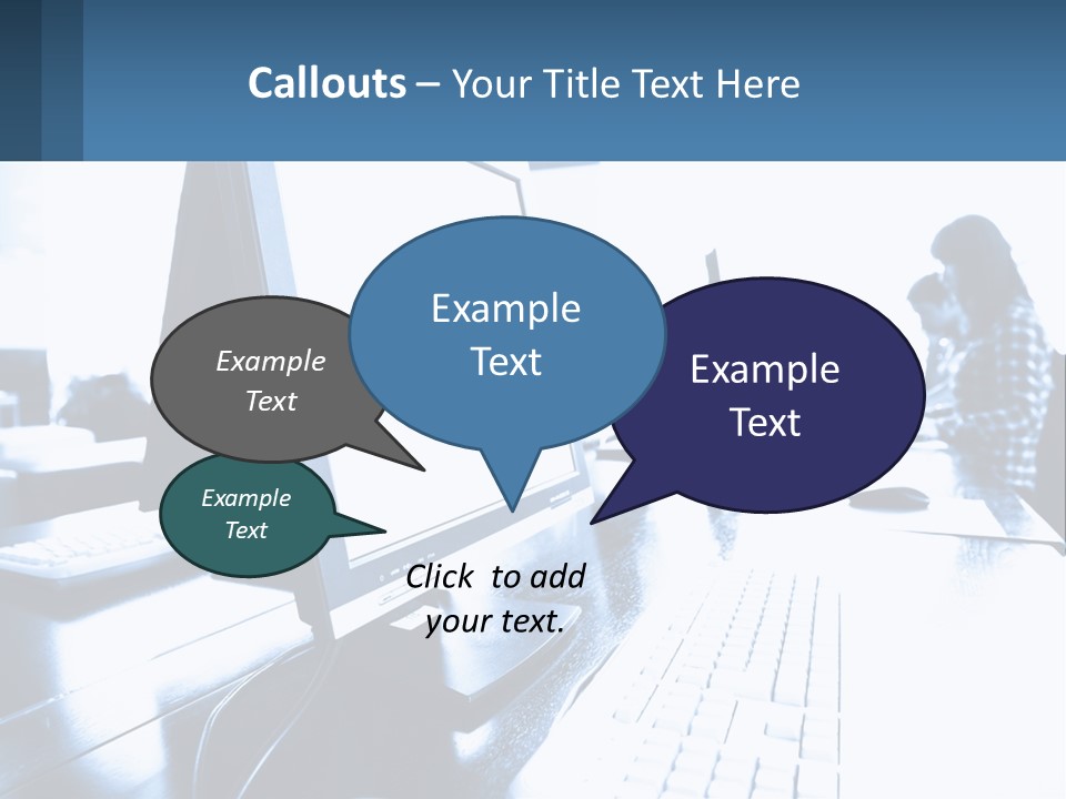 A Man Sitting In Front Of A Computer Monitor PowerPoint Template