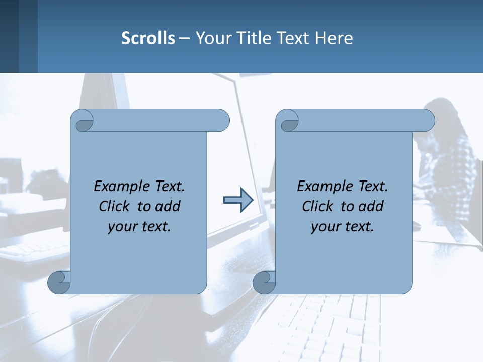 A Man Sitting In Front Of A Computer Monitor PowerPoint Template
