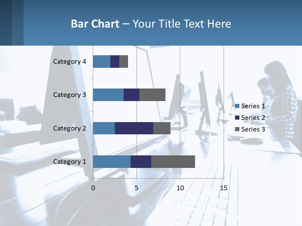 A Man Sitting In Front Of A Computer Monitor PowerPoint Template